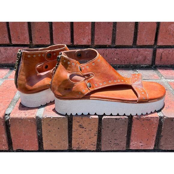 Bed Stu Soni Distressed Leather Zip Up Soni Platform Gladiator Sandal Size 9. - Picture 6 of 17